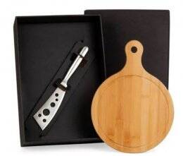 Kit Para Queijo Em Bambu