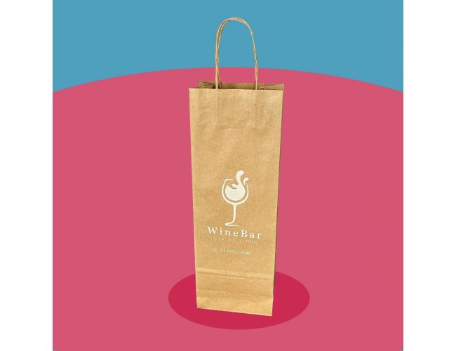 Sacola Kraft para Bebidas