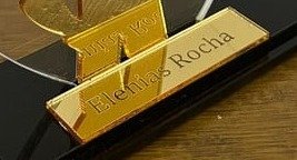 Plaquinha em acrilico para Trof�u