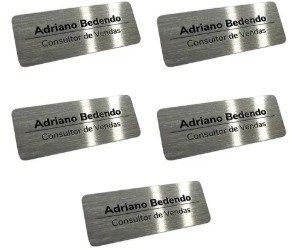 Plaquinha em A�o Inox para Trofeu