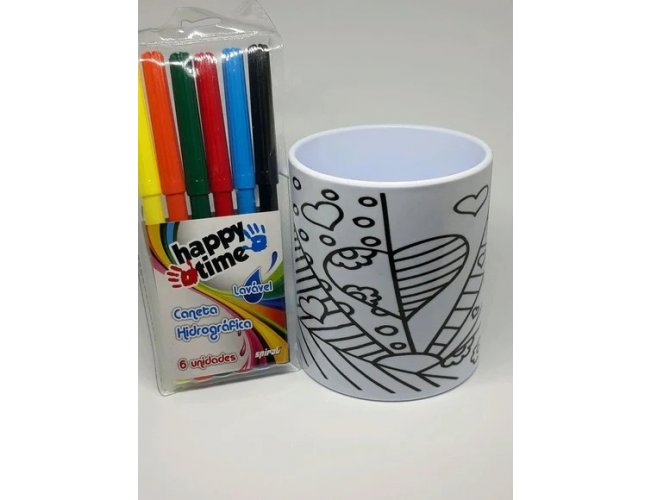 Kit Caneca com Canetinhas
