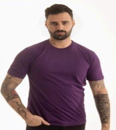 Camiseta 100% algodo- malha penteada, fio 30.1