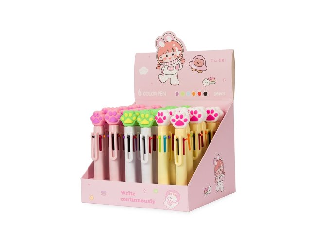 Caneta Plstica Patinha Multicolor