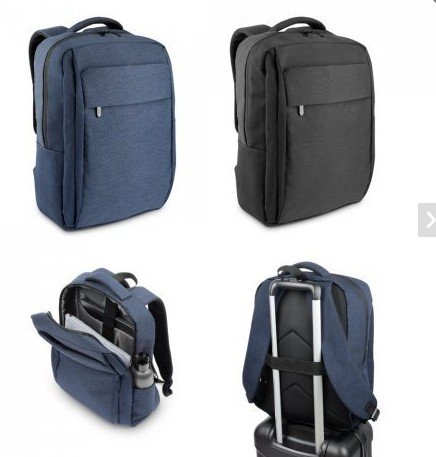 Mochila, totalmente almofadada, para notebook 15,6" em polister reciclado 300D de alta densidade 18 L