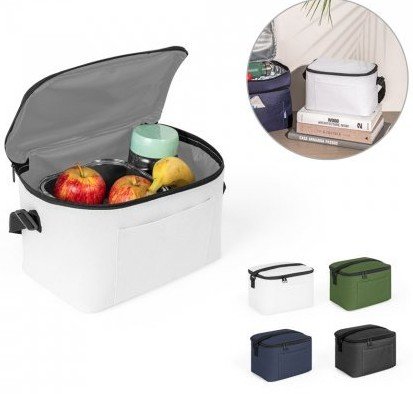 Bolsa t�rmica em poli�ster reciclado 600D com interior forrado em PEVA 7 L