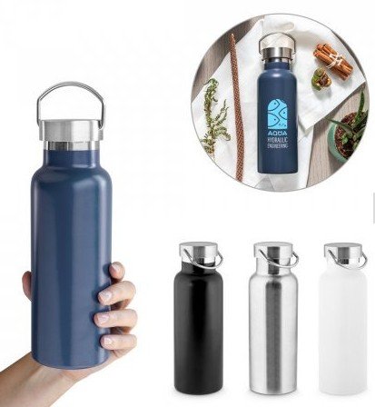 Garrafa em a�o inox 36% reciclado com isolamento a v�cuo (810 mL)