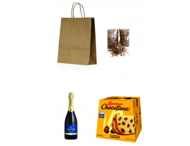 Kit Sacola com Espumante e Chocotone